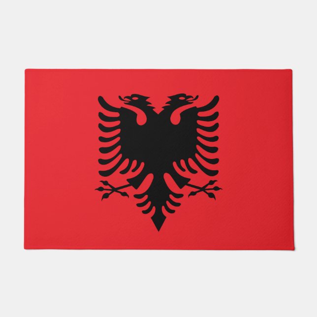 albanische Flagge Fußmatte (Vorderseite)