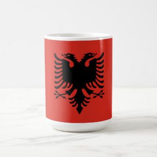 albanische Flagge Kaffeetasse