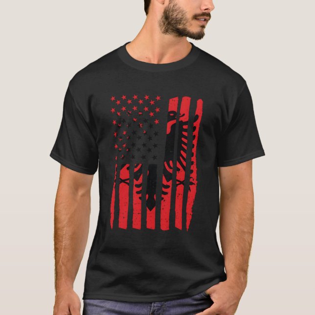 Albanische Flagge - Männer Frauen Kosovo-Albaner T-Shirt (Vorderseite)
