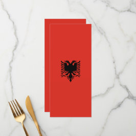 albanische Flagge Menükarte