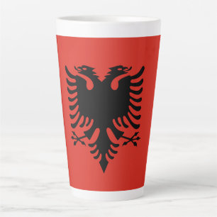 albanische Flagge Milchtasse