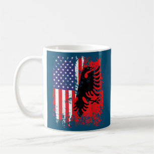 Albanische Flagge Patriotic USA Albanienflagge Kaffeetasse