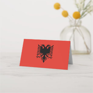 albanische Flagge Platzkarte