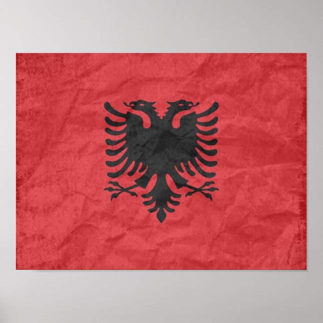 albanische Flagge Poster (Vorne)