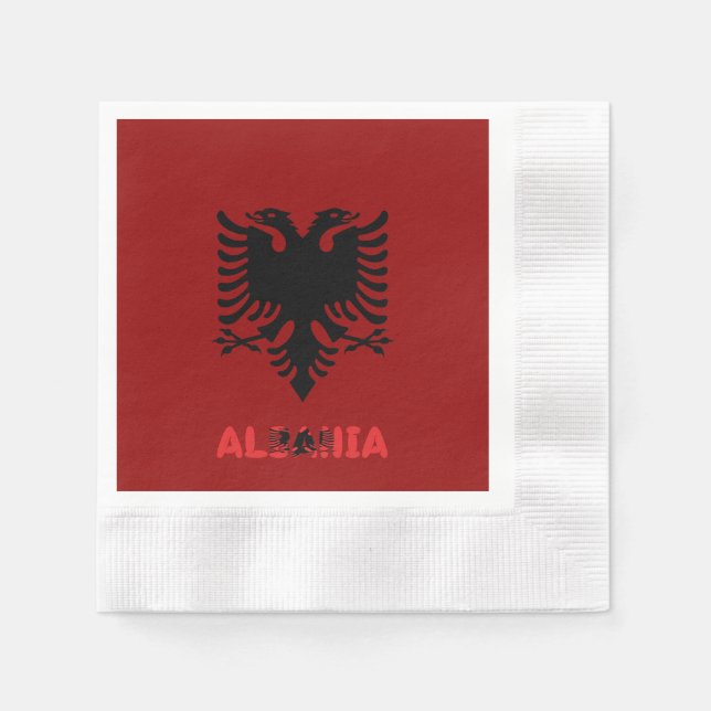 albanische Flagge Serviette (Vorderseite)