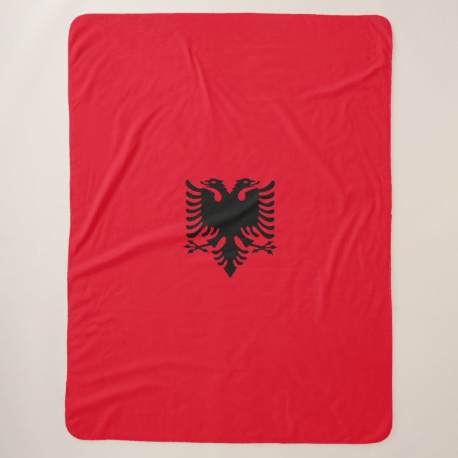 Albanische Flagge Sherpadecke (Vorderseite)