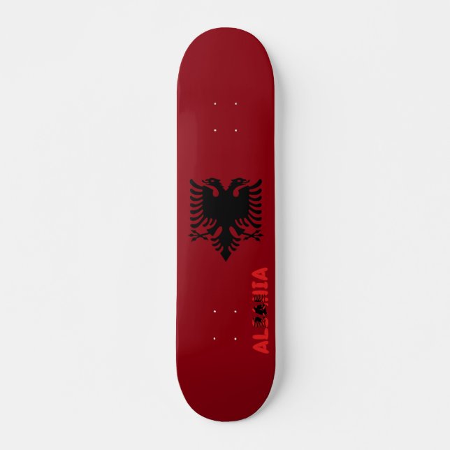 Albanische Flagge Skateboard (Vorne)