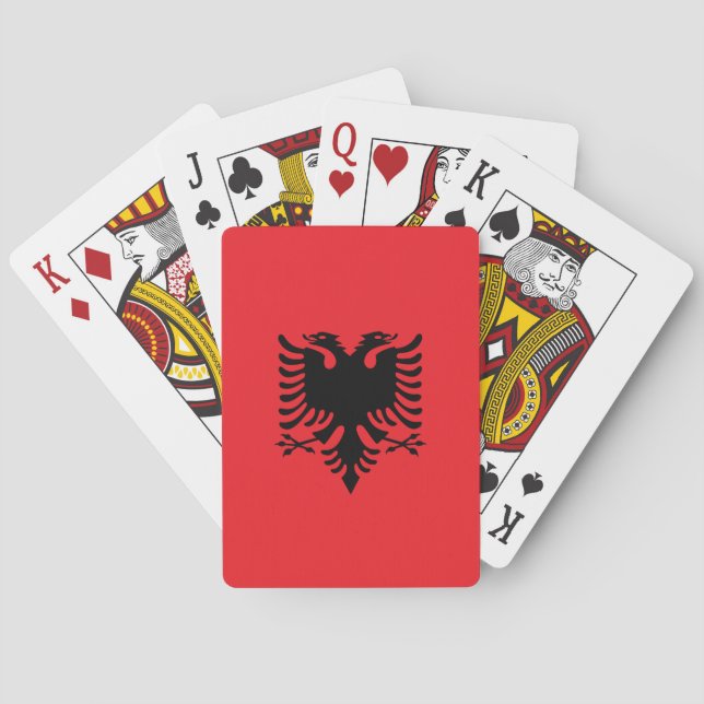 albanische Flagge Spielkarten (Rückseite)
