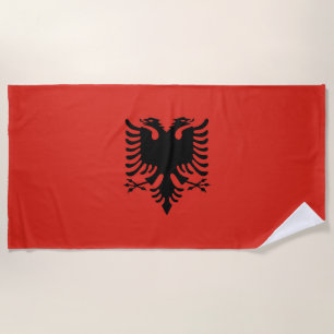 albanische Flagge Strandtuch