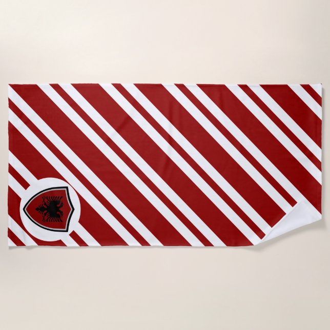 Albanische Flagge Strandtuch (Vorderseite)