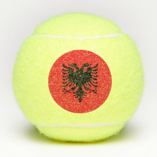albanische Flagge Tennisbälle