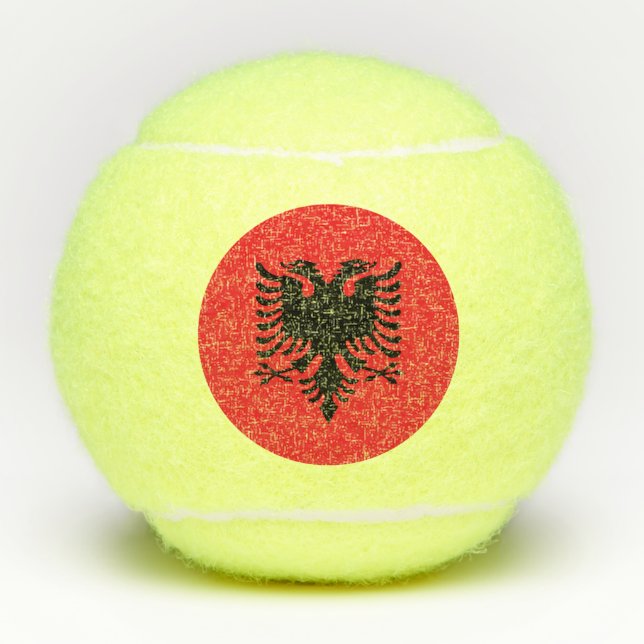 albanische Flagge Tennisbälle (Vorderseite)