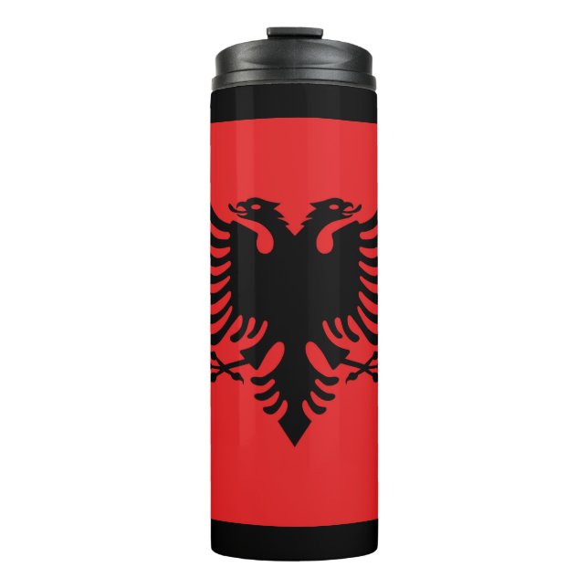 albanische Flagge Thermosbecher (Vorderseite)