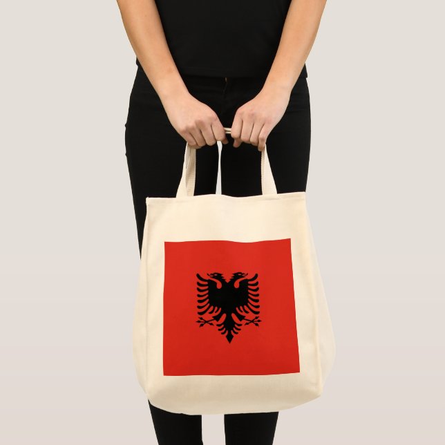 albanische Flagge Tragetasche (Vorderseite (Produkt))