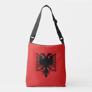 albanische Flagge Tragetaschen Mit Langen Trägern