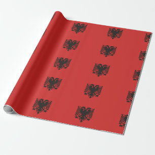 Albanische Flagge überall Geschenkpapier
