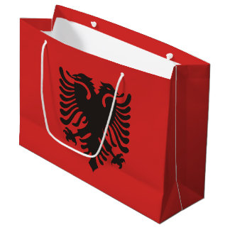 Albanische Flagge überall Große Geschenktüte