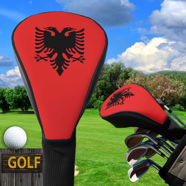 Albanische Flagge und Golf Albanien Sport Covers / Golf Headcover (Von Creator hochgeladen)