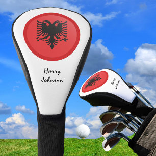 Albanische Flagge und Mit Monogramm Golf Clubs - A Golf Headcover