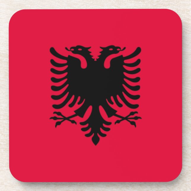 albanische Flagge Untersetzer (Vorderseite)
