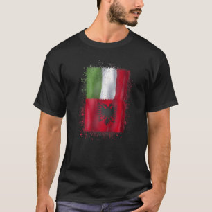 Albanische italienische Liebe Albanien und Italien T-Shirt