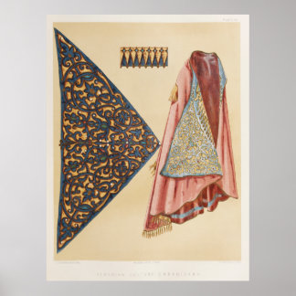 Albanische Kostümstickerei aus dem Industriear Poster