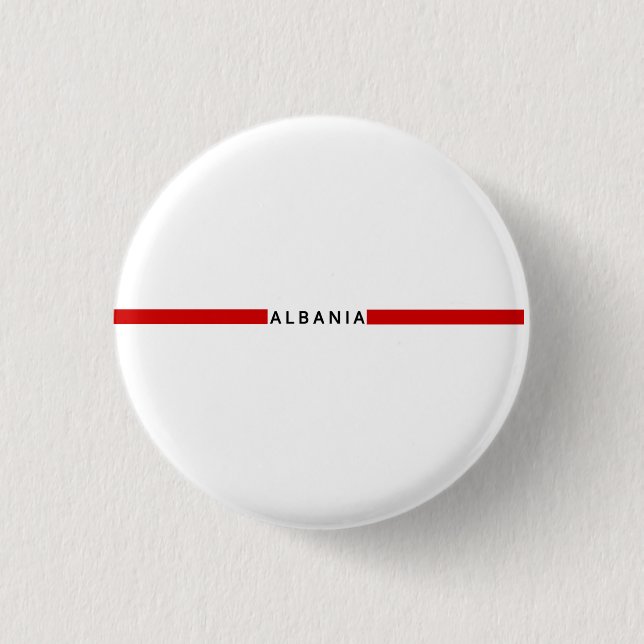 albanische Minimalflagge Button (Vorderseite)