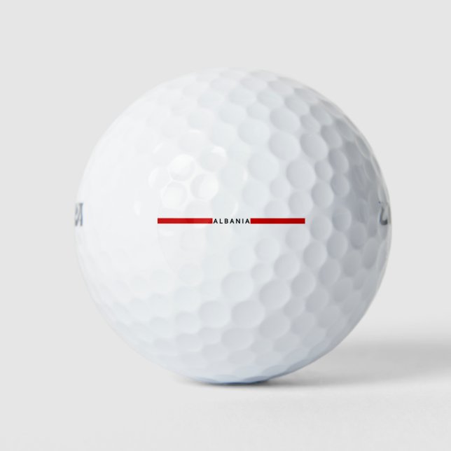 albanische Minimalflagge Golfball (Vorderseite)