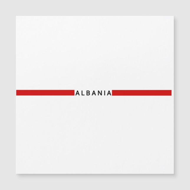 albanische Minimalflagge Magnetkarte (Vorderseite)