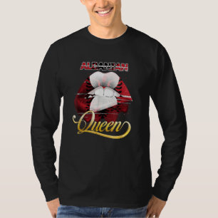 Albanische Pride-Flagge Lippen Frauen Mädchen Alba T-Shirt