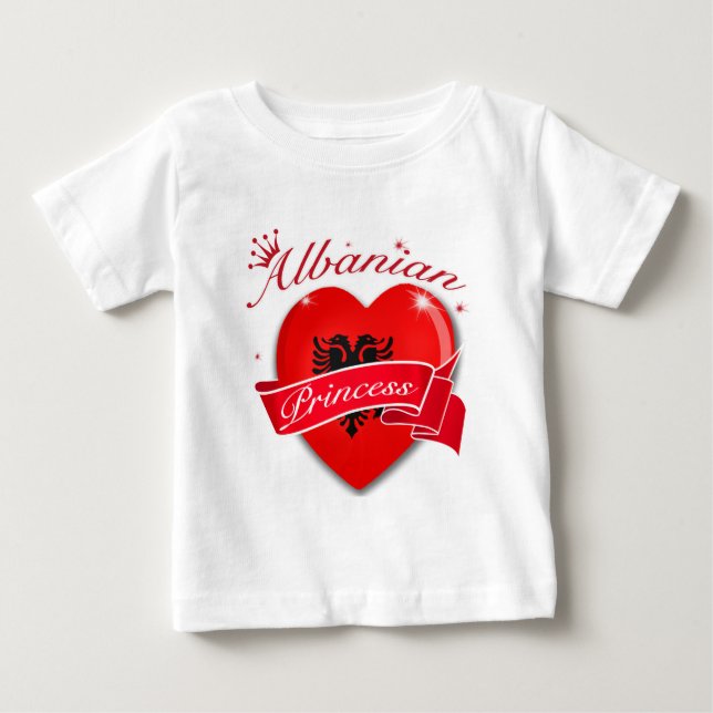 albanische Prinzessin Baby T-shirt (Vorderseite)