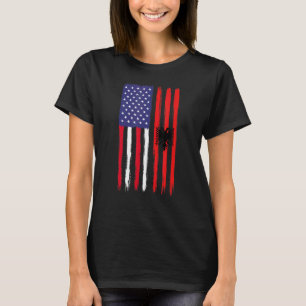 Albanische Roots Halbamerikanische Flagge Patrioti T-Shirt