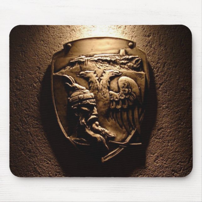 Albanische Schild-Mausunterlage Mousepad (Vorne)