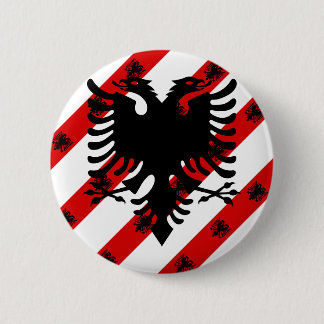 Albanische Streifenflagge Button