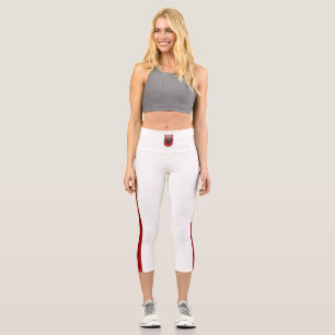 Albanische Streifenflagge Capri Leggings