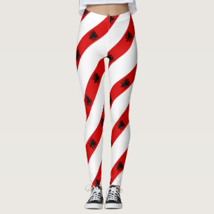 Albanische Streifenflagge Leggings