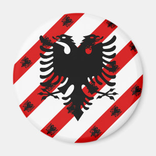 Albanische Streifenflagge Magnet
