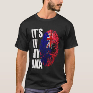Albanische und neuseeländische DNA-Erbeflagge gemi T-Shirt