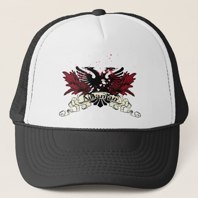 albanischer Adler Truckerkappe (Vorderseite)