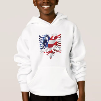 Albanischer Amerikaner Eagle Hoodie