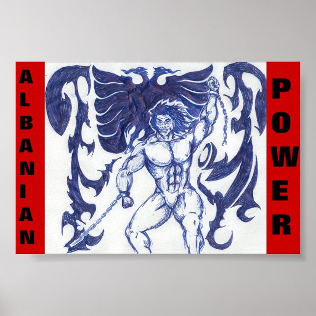 Albanischer Power Poster (Vorne)