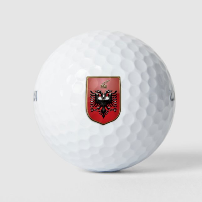 Albanischer Schutzschild Wappen Golfball (Vorderseite)