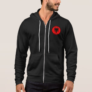 Albanischer Schwarzer Adler Kreisform Hoodie