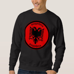 Albanischer Schwarzer Adler Kreisform  Sweatshirt