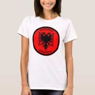 Albanischer Schwarzer Adler Kreisform T-Shirt