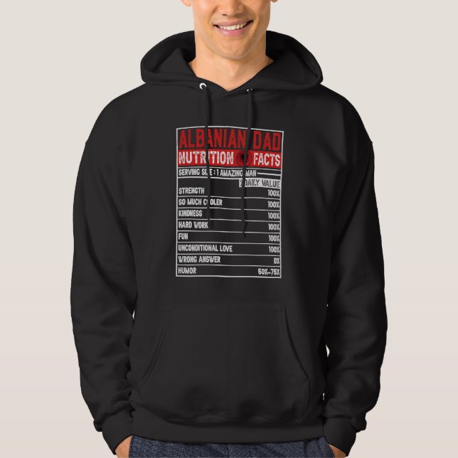 Albanischer Vater   Vater Held Ernährungs Vatertag Hoodie (Vorderseite)