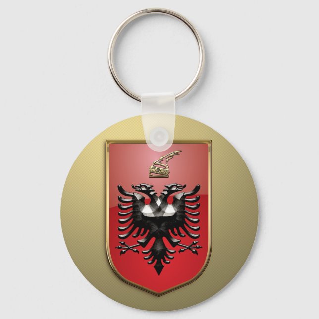 Albanischer Wappen Schlüsselanhänger (Vorderseite)