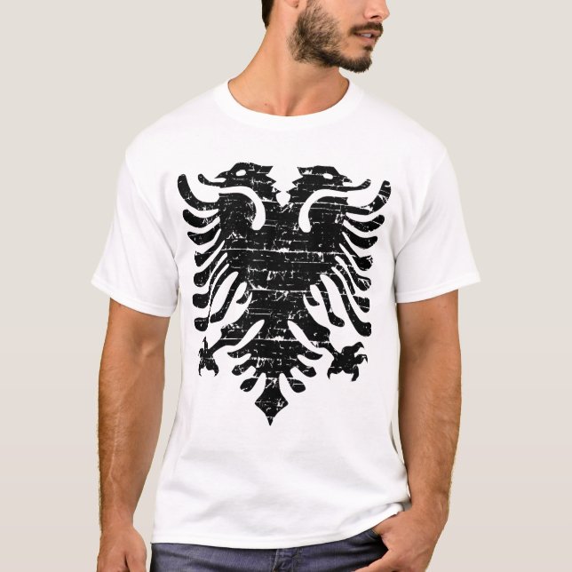Albanisches Adleremblem T-Shirt (Vorderseite)