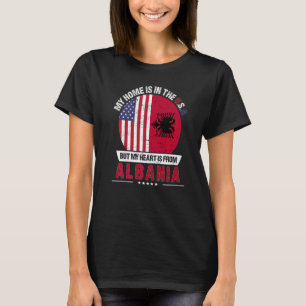 Albanisches amerikanisches Patriot Herz ist aus Al T-Shirt
