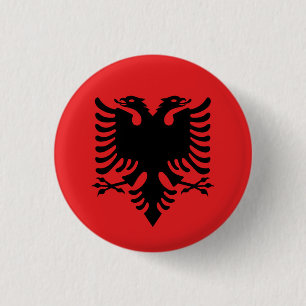 Albanisches Flaggen-Abzeichen Button